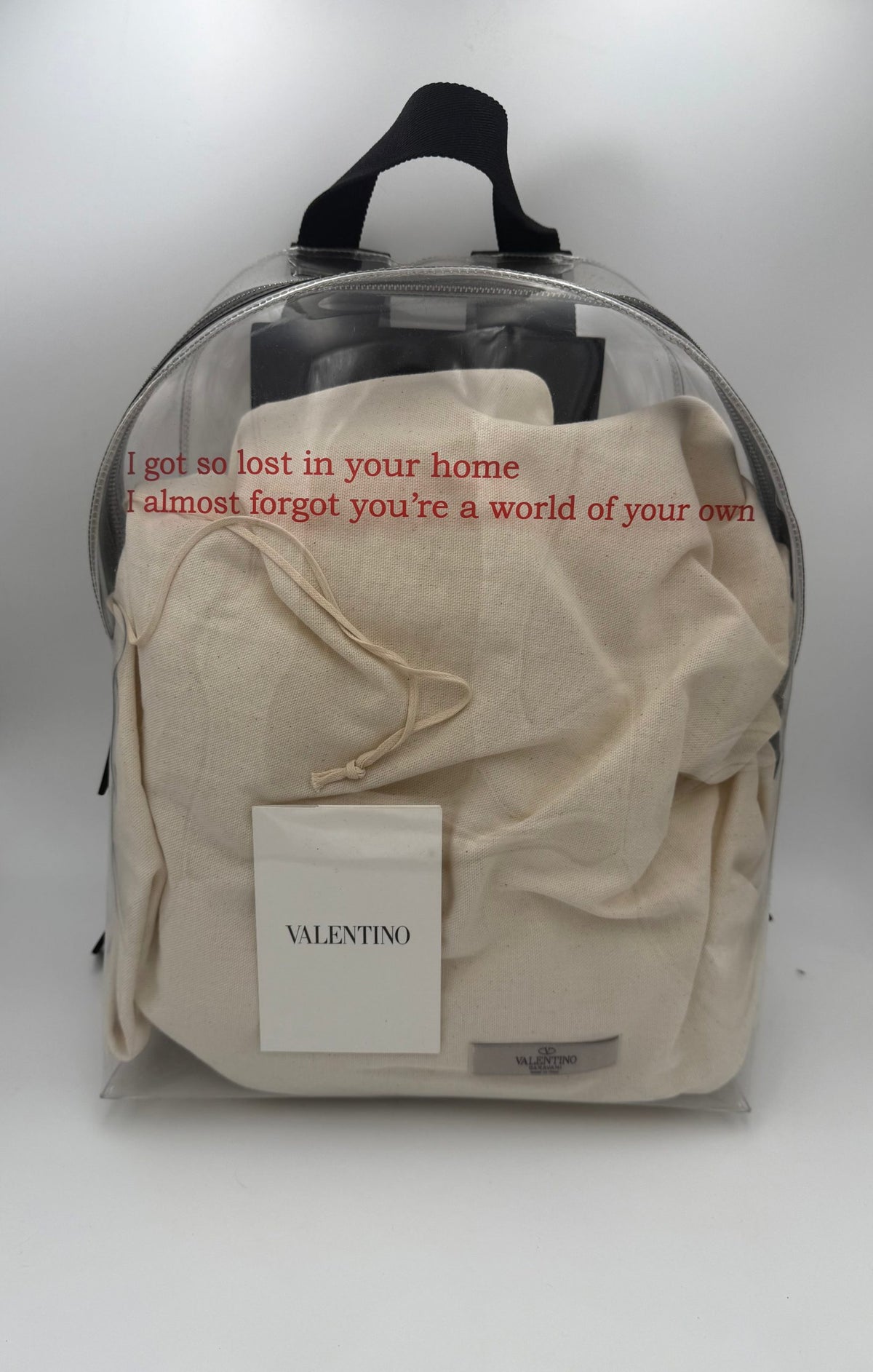 Valentino Garavani VALENTINO GARAVANI Rucksack aus Leder und transparentem Kunststoff