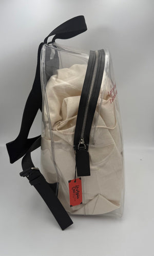 Valentino Garavani VALENTINO GARAVANI Rucksack aus Leder und transparentem Kunststoff