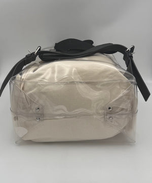 Valentino Garavani VALENTINO GARAVANI Rucksack aus Leder und transparentem Kunststoff