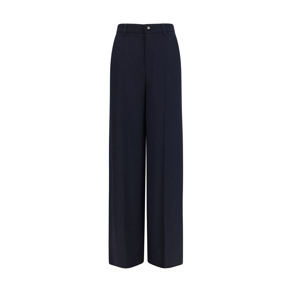 Gucci Blaue Freizeithose aus Viskose