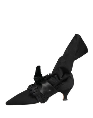 Dolce & Gabbana Schwarze Wildleder Stiefel Mittellang