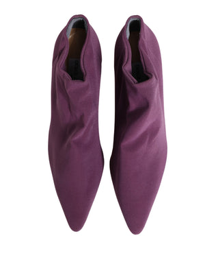 Dolce & Gabbana Stiefeletten aus violettem Wildleder