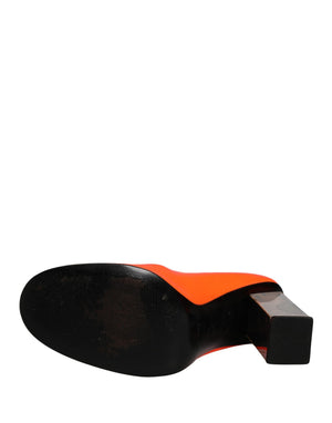 Dolce & Gabbana Orange Lackleder Pumps Schuhe