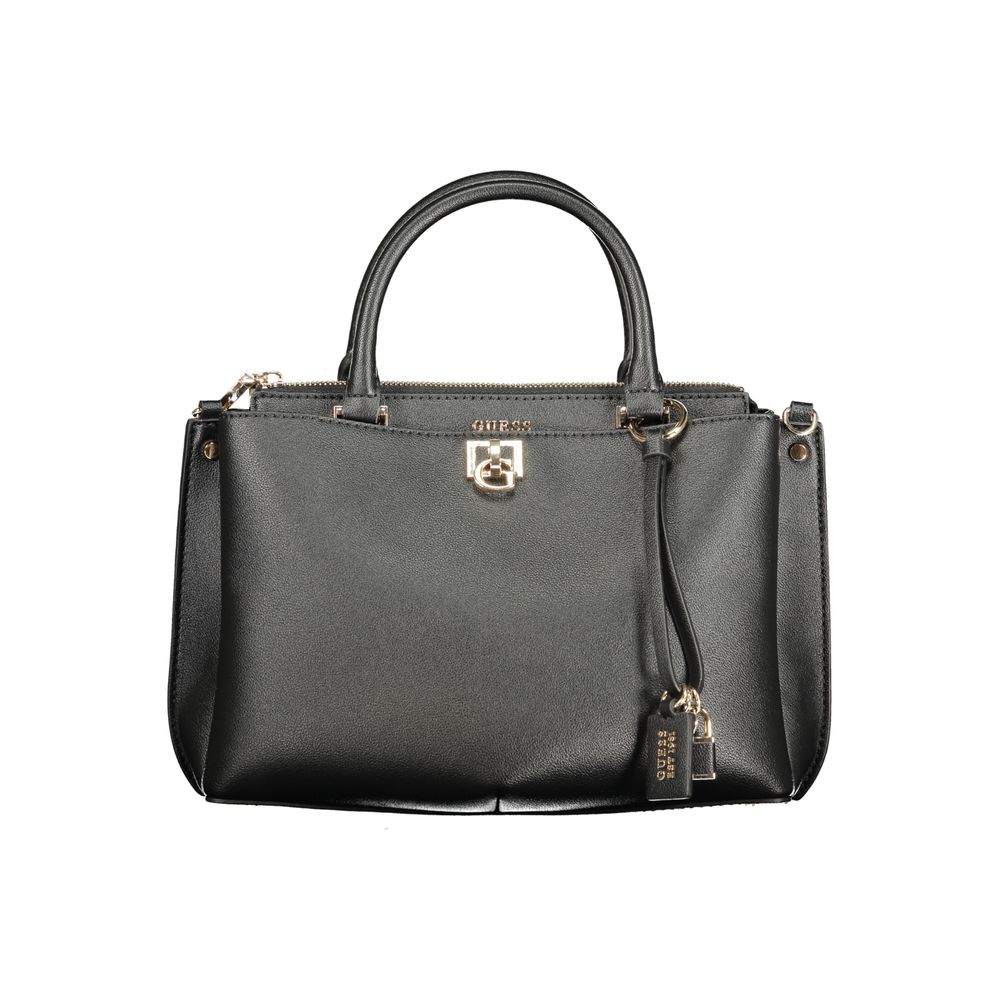 Guess Jeans Schwarze Damen-Handtasche aus Polyurethan