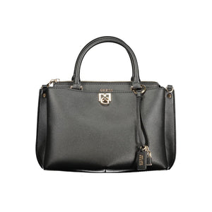 Guess Jeans Schwarze Damen-Handtasche aus Polyurethan