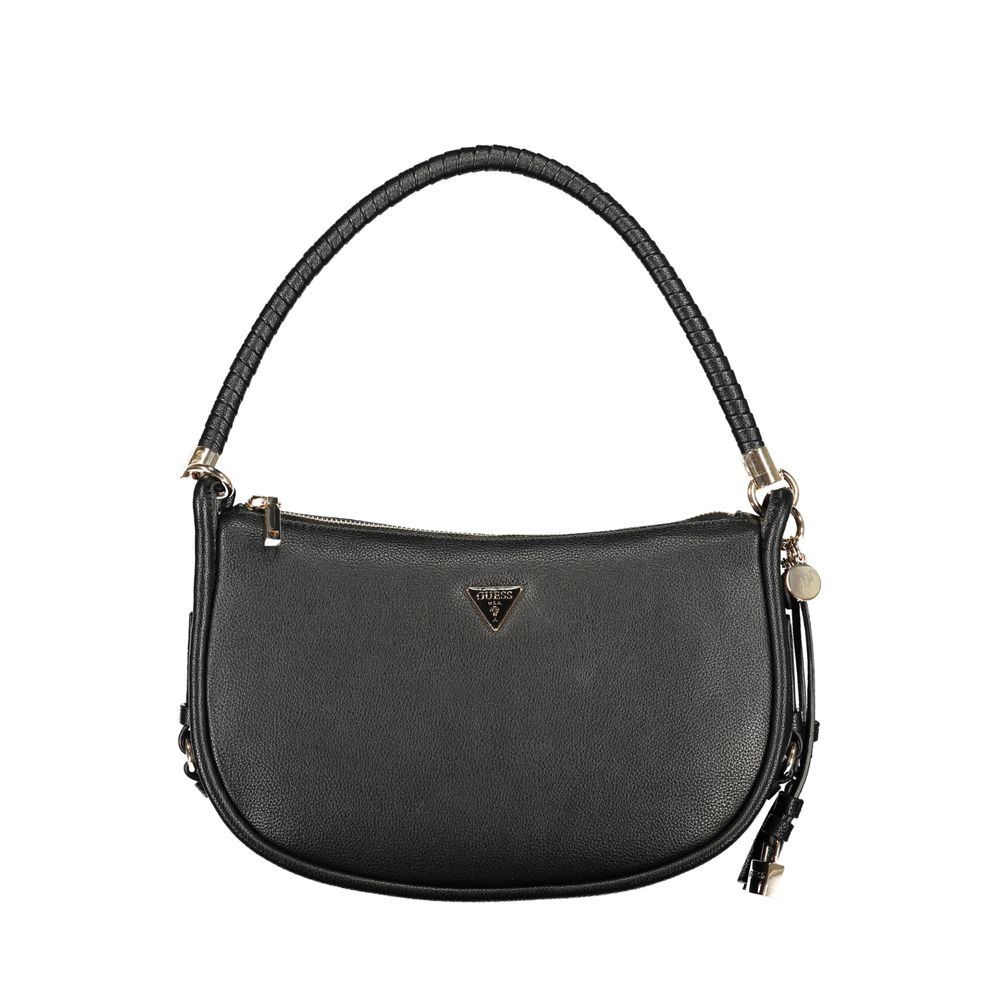 Guess Jeans Schwarze Damen-Handtasche aus Polyurethan