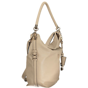 Guess Jeans Damen-Handtasche aus beigem Polyurethan