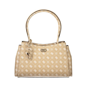Guess Jeans Damen-Handtasche aus beigem Polyurethan