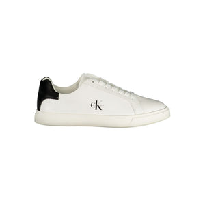 Calvin Klein Weiße Low-Top-Sneaker aus Polyester
