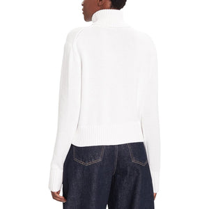 Calvin Klein Jeans Weißer Rollkragenpullover aus Baumwolle