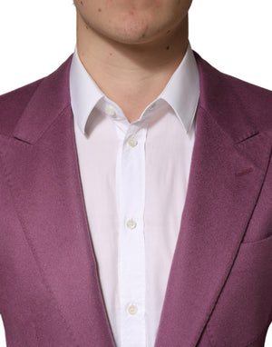 Dolce & Gabbana Violette Kaschmir-Mantel-Jackett-Blazer