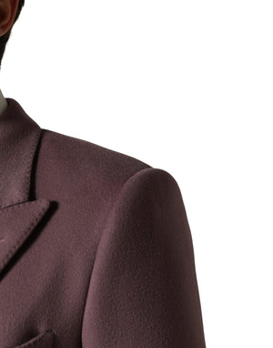 Dolce & Gabbana Brauner Herren-Trenchcoat mit doppelreihiger Knopfleiste