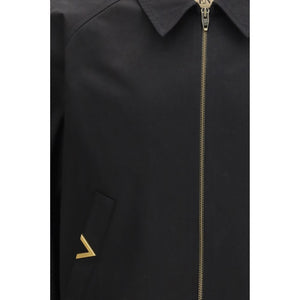 Valentino Garavani Schwarzer Bomber aus Baumwolle