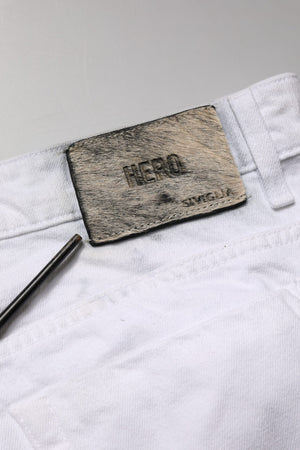Siviglia Weiße Skinny Jeans für Herren mit mittlerer Leibhöhe aus Baumwolle