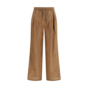 Dolce & Gabbana Braune Leinenhose im Casual-Look