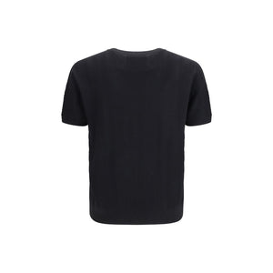 Giorgio Armani Schwarzer Seidenpullover