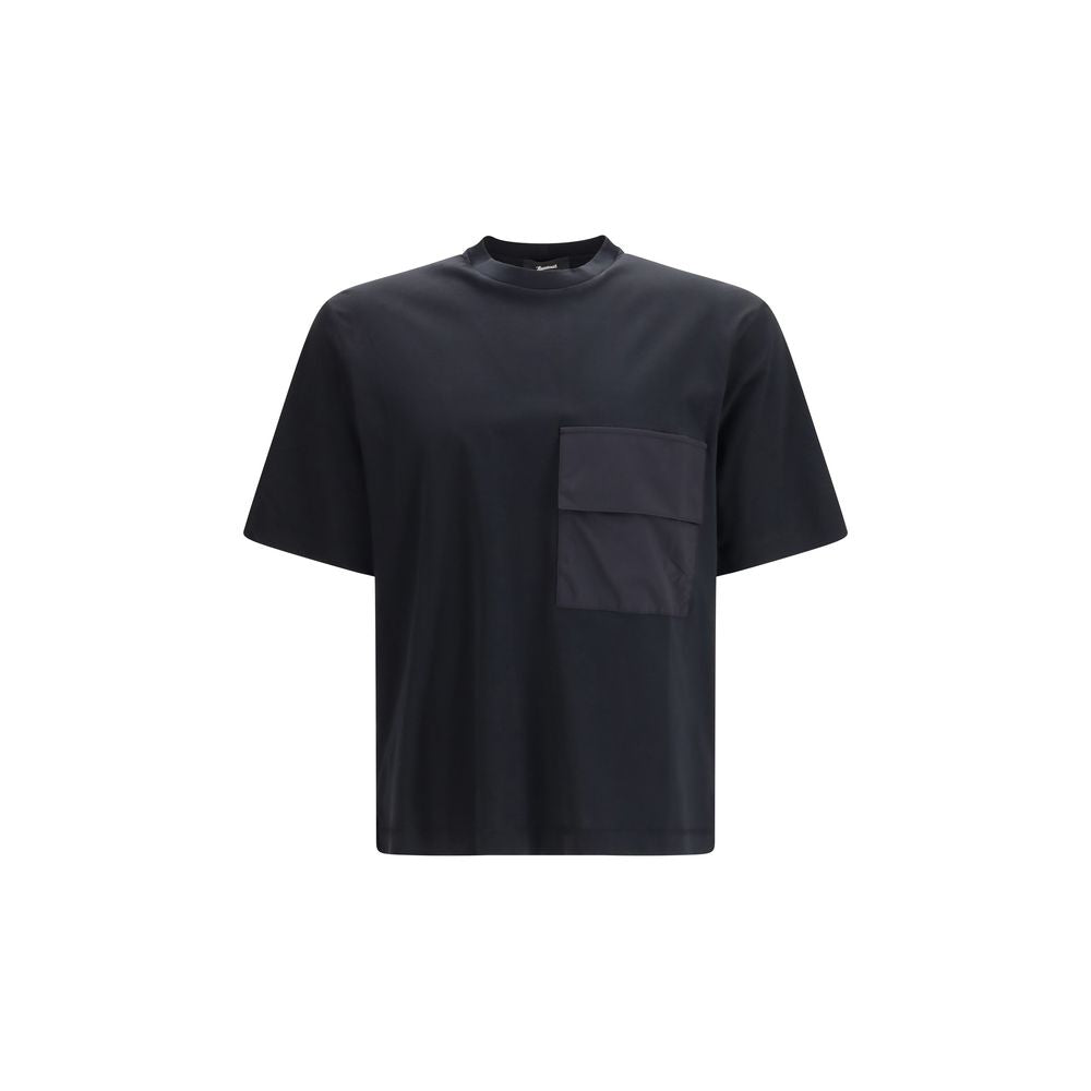 LAMINAR Schwarzes Baumwoll-T-Shirt