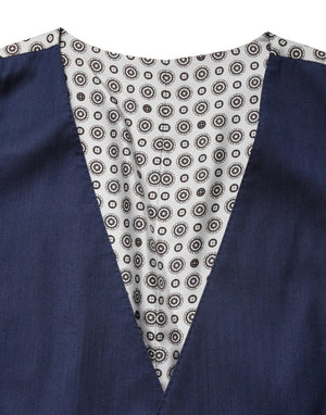 Dolce & Gabbana Marineblaue Wollweste für formelle Anlässe