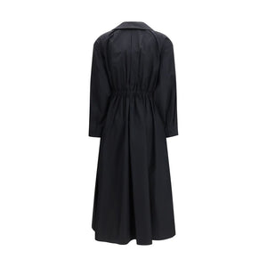 Max Mara Schwarzes Baumwoll-Freizeitkleid