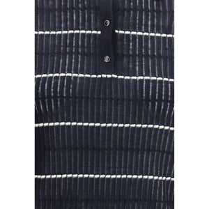 Max Mara Blaues Poloshirt aus Seide