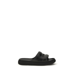 Moncler Schwarze Gummisandalen