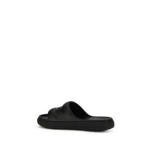Moncler Schwarze Gummisandalen