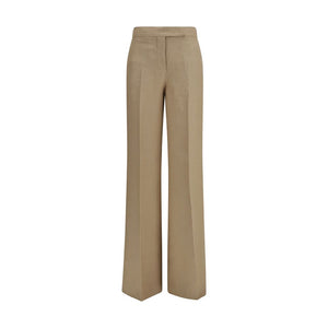 Max Mara Beige Leinen Freizeithose