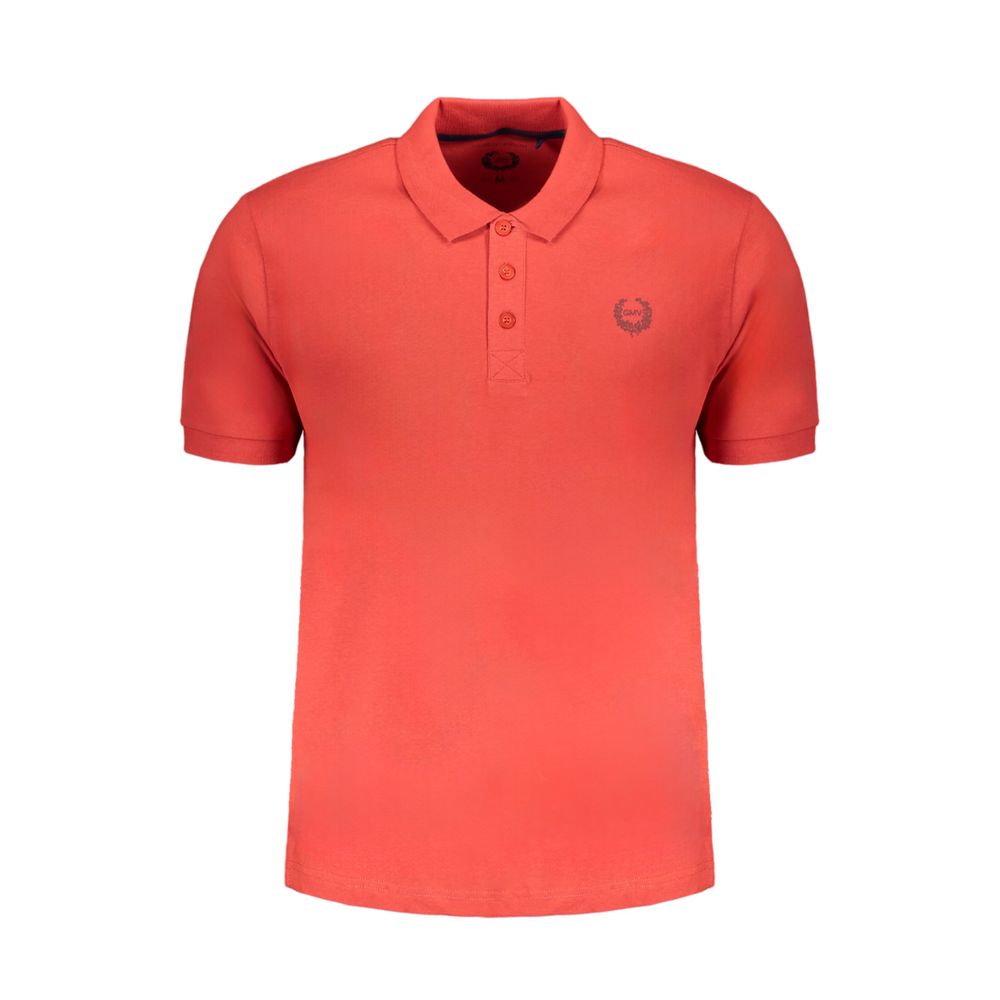 Gianmarco Venturi Rotes Herren-Poloshirt aus Baumwolle