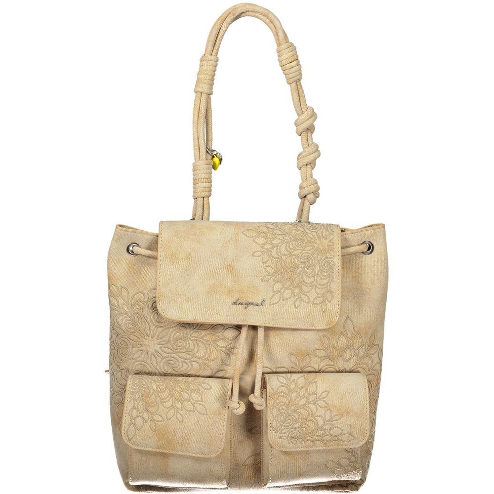 Desigual Beige Polyurethane Damen-Rucksack