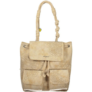 Desigual Beige Polyurethane Damen-Rucksack