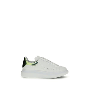 Alexander McQueen Weiße Bos Taurus Kalbsleder Plateau-Sneaker
