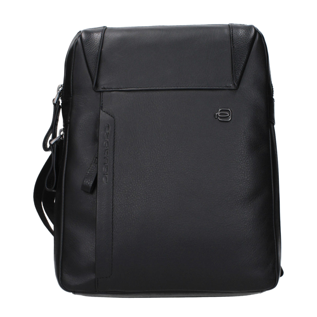 Piquadro Schwarze Leder Umhängetasche