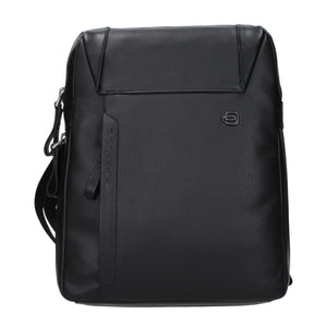 Piquadro Schwarze Leder Umhängetasche