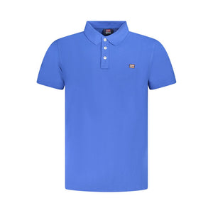 Norway 1963 Blaues Baumwoll-Poloshirt für Herren