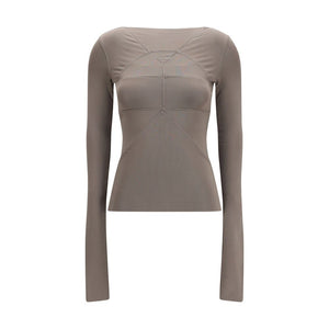 Rick Owens Graues Viskose-Shirt