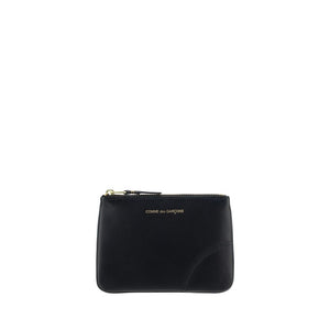 Comme Des Garçons Schwarzes Kalbsleder Bos Taurus Portemonnaie