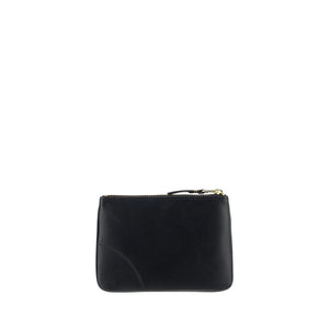 Comme Des Garçons Schwarzes Kalbsleder Bos Taurus Portemonnaie