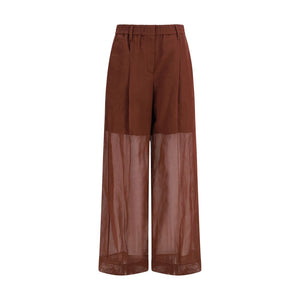Brunello Cucinelli Braune Baumwollhose für die Freizeit