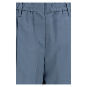 Brunello Cucinelli Blaue Baumwoll-Freizeithose