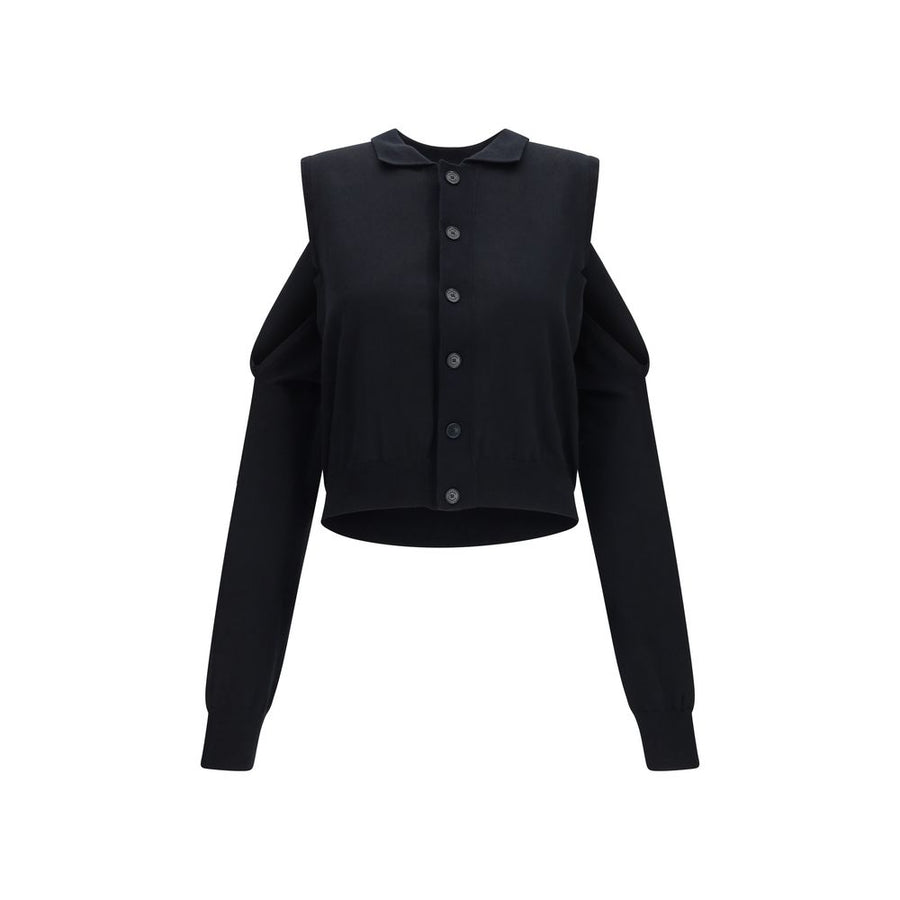 ALAINPAUL Schwarzer Baumwollcardigan