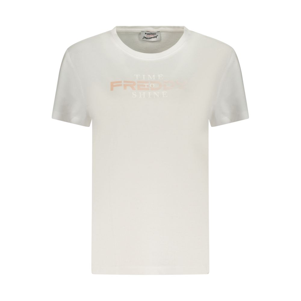 Freddy Blaues Baumwoll-T-Shirt für Damen
