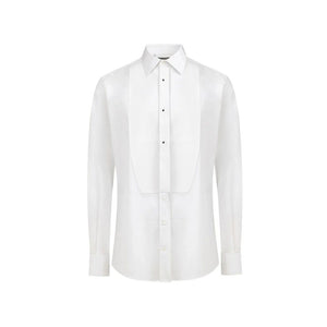 Dolce & Gabbana Weißes Baumwollkleidhemd