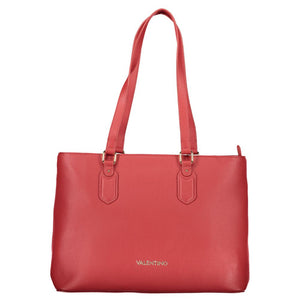 Mario Valentino Rote Damen-Schultertasche aus Polyurethan