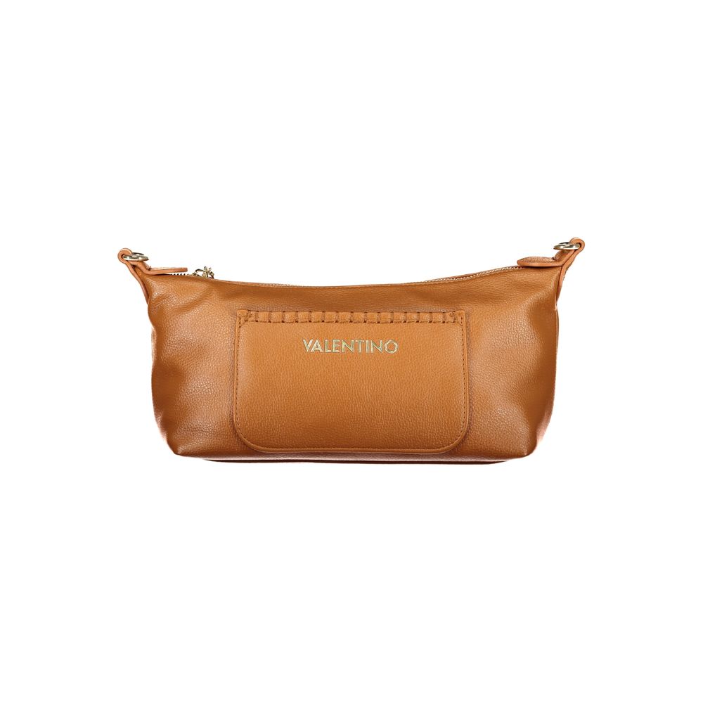 Mario Valentino Damenhandtasche aus braunem Polyurethan mit verstellbarem Riemen