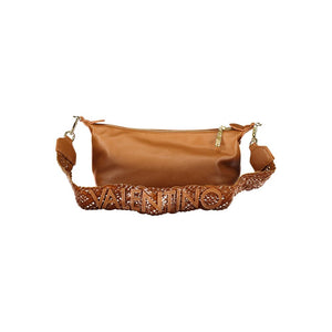 Mario Valentino Damenhandtasche aus braunem Polyurethan mit verstellbarem Riemen