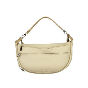 Mario Valentino Beige Polyurethane Women's Bag with Adjustable Shoulder Strap
