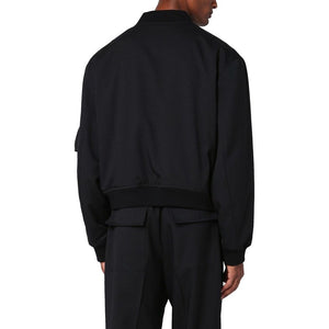 Jil Sander Schwarzer Bomber aus Polyester