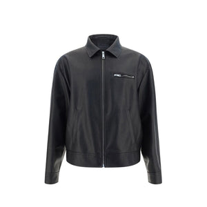 Prada Schwarze Lederjacke