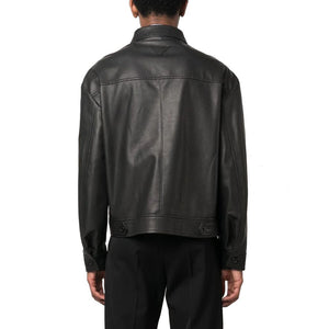Prada Schwarze Lederjacke