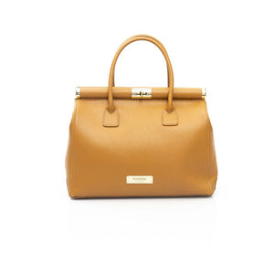Baldinini Trend Braune Clutch aus Rindsleder